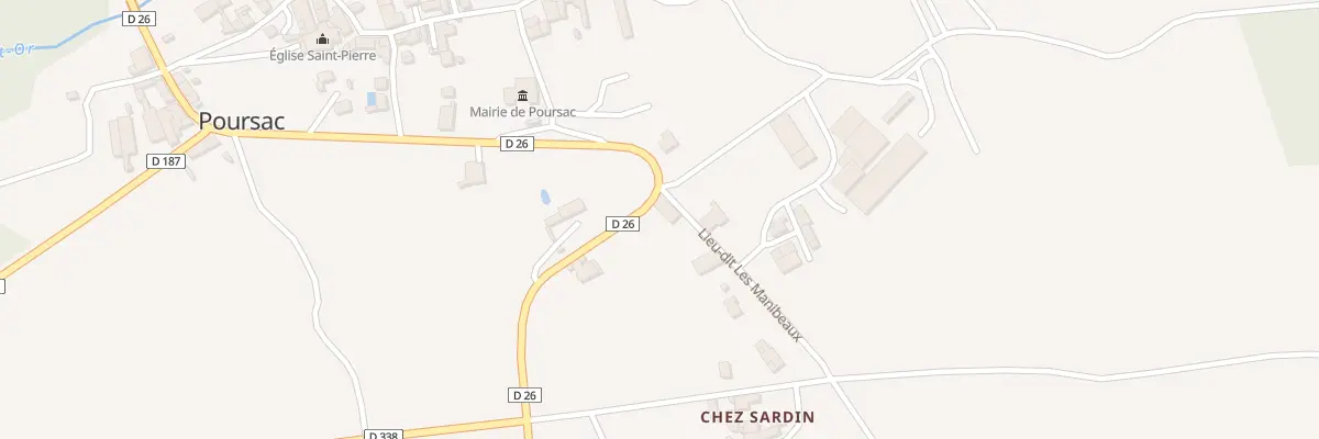 Plan du 15 Rte de la Rochefoucauld à Poursac