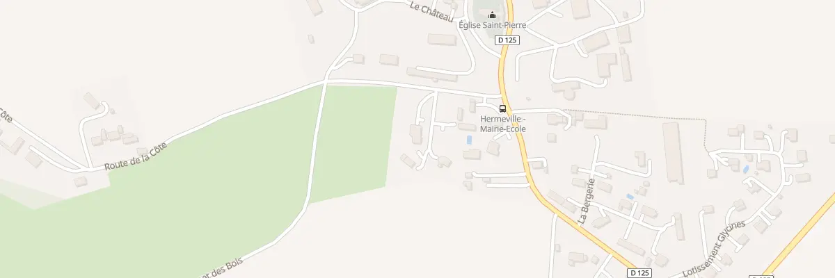 Plan du 77 Rte du Centre et des Bois à Hermeville