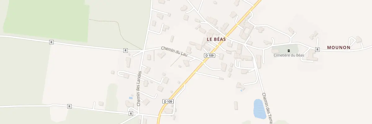 Plan du 5001 Le Beas à Barbaste