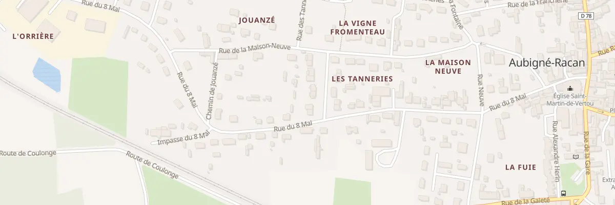Plan du 3 Rue Alexandre Besnard à Aubigné-Racan