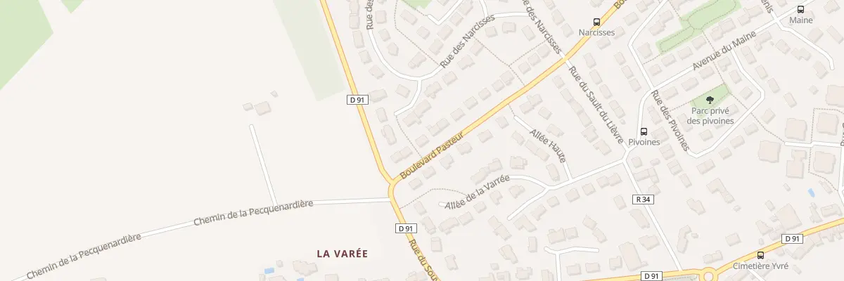 Plan du 100 Bd Pasteur à Yvré-l’Évêque