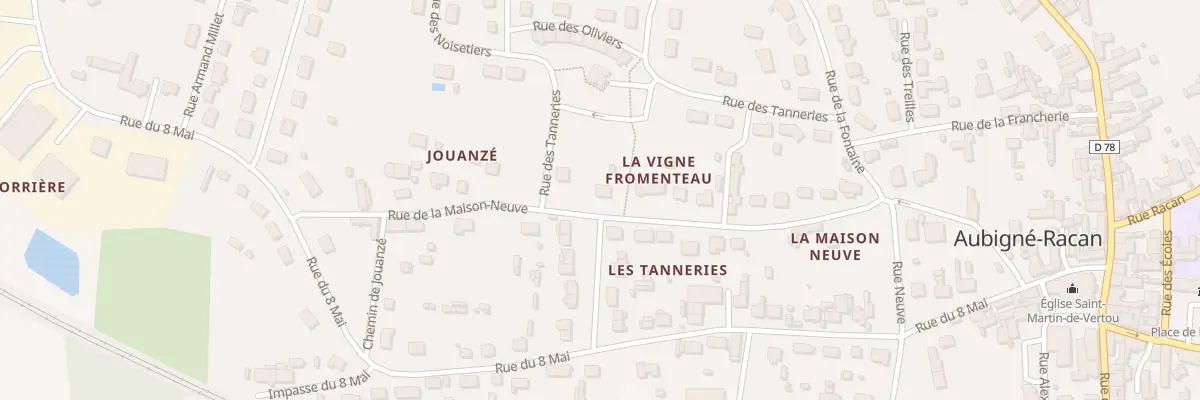 Plan du 26 Rue de la Maison-neuve à Aubigné-Racan