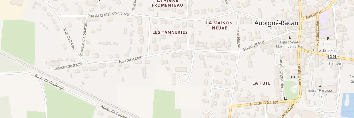Plan du 23 Rue du 8 Mai à Aubigné-Racan