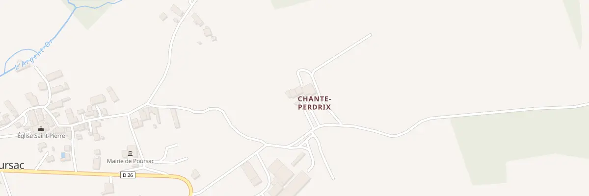 Plan du 1 Rte de Chante-perdrix à Poursac