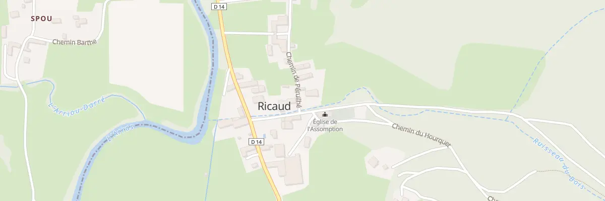 Plan du 5 Che de l’Eglise à Ricaud