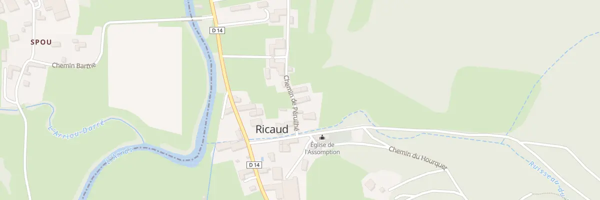 Plan du 2 Che de Peruilhe à Ricaud