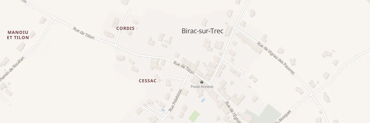 Plan du 14 Rue du Tillon à Birac-sur-Trec