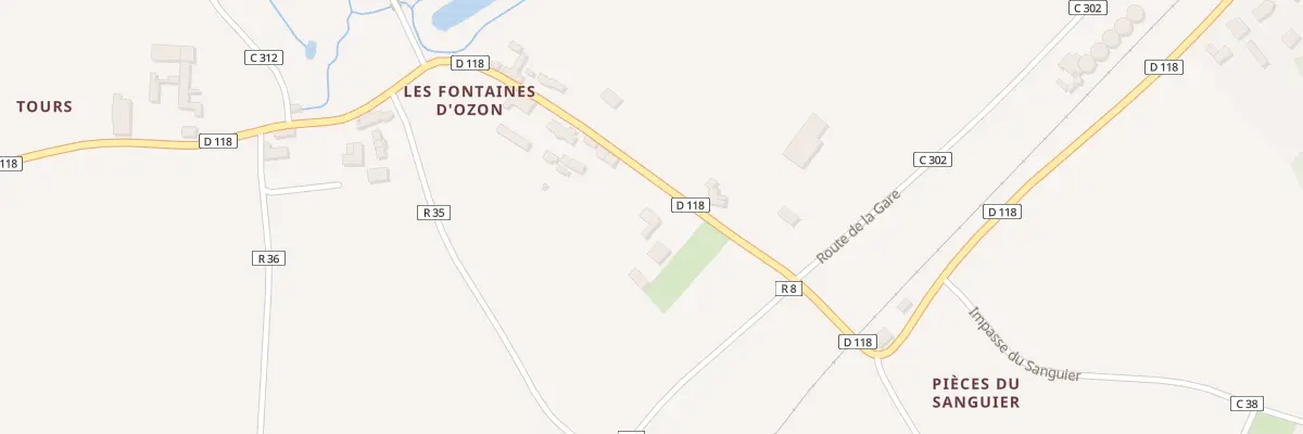Plan du 20 Rue des Fontaines d’Ozon à Huismes
