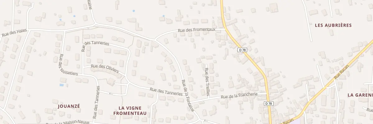 Plan du 14 Rue de la Fontaine à Aubigné-Racan
