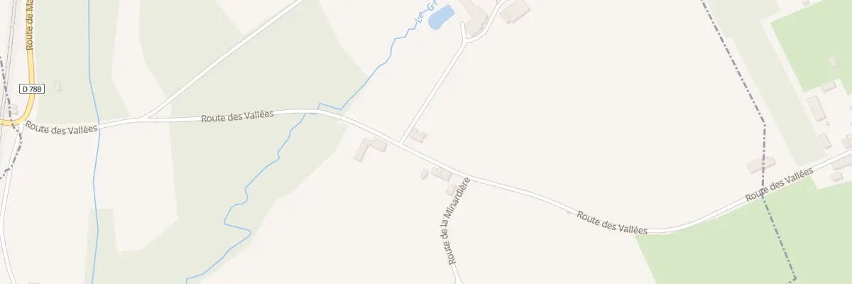 Plan du 1 Rte des Vallées à Aubigné-Racan