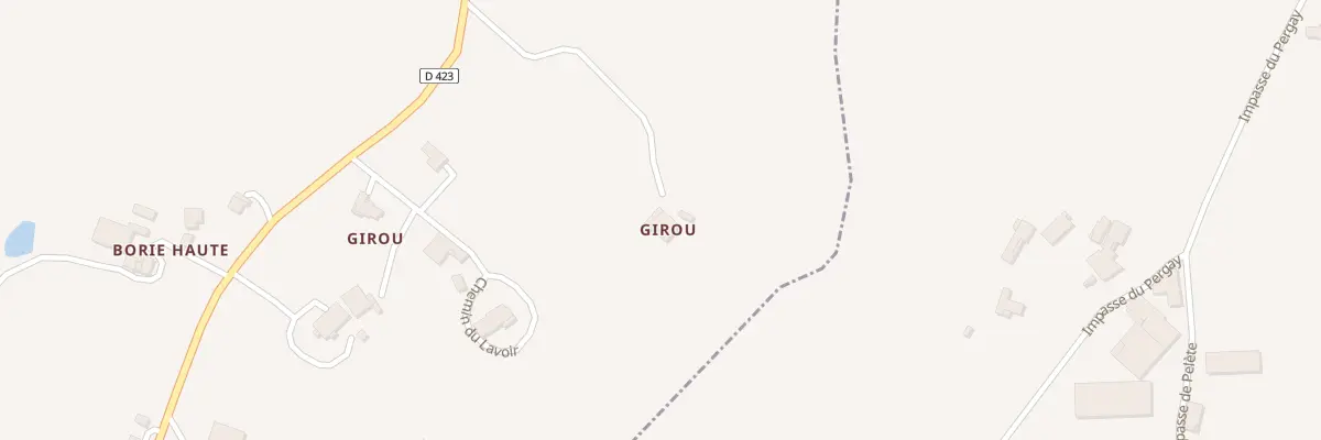 Plan du 100 Girou à Monteton
