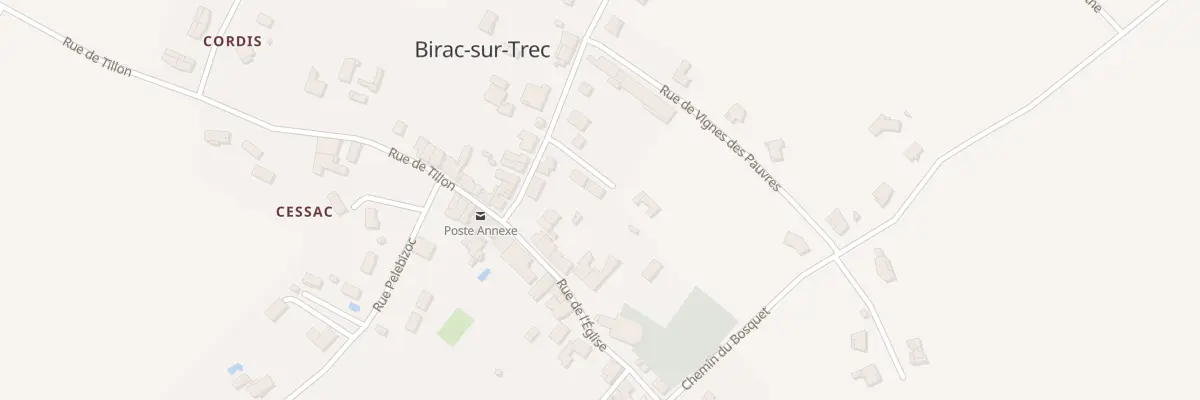 Plan du 9996 Au Bourg à Birac-sur-Trec