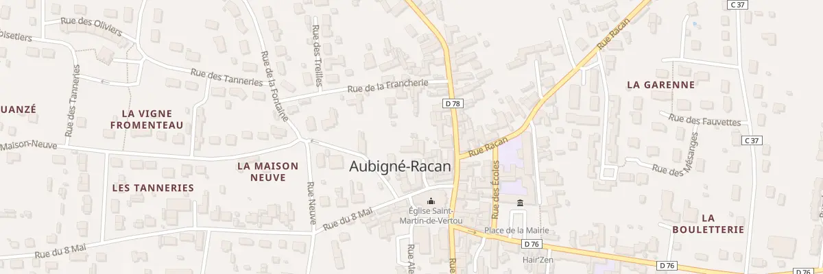 Plan du 6B Rue du Docteur Renaud à Aubigné-Racan