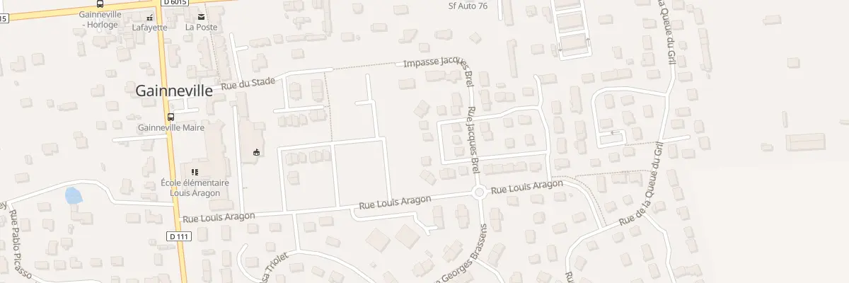 Plan du 15 Rue Jacques Brel à Gainneville