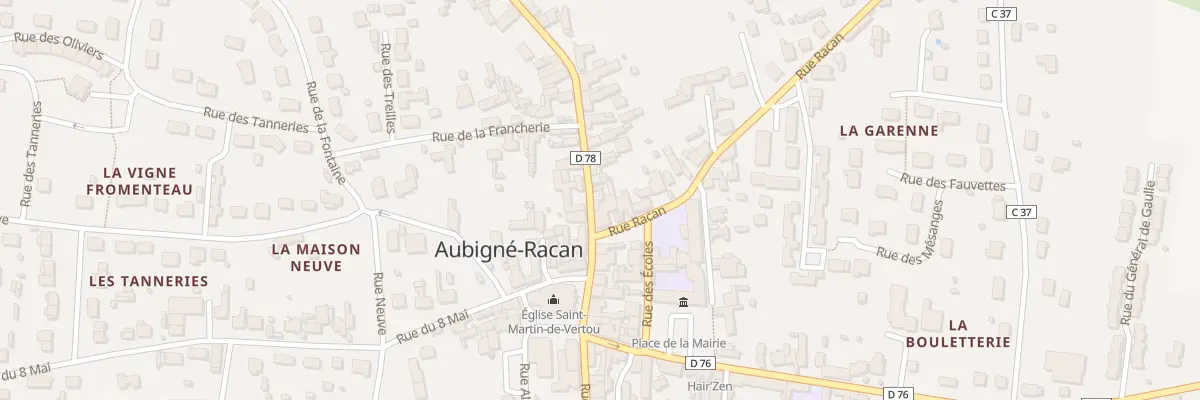 Plan du 9 Rue du Docteur Renaud à Aubigné-Racan