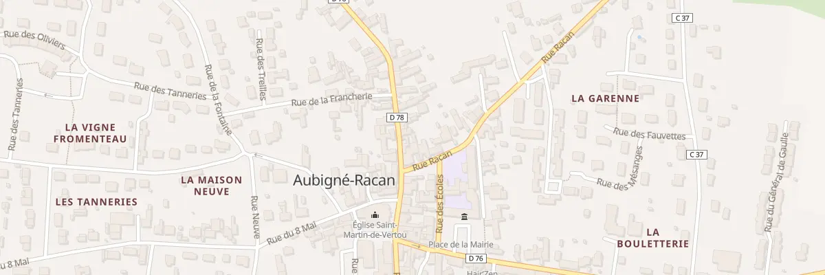 Plan du 11 Rue du Docteur Renaud à Aubigné-Racan