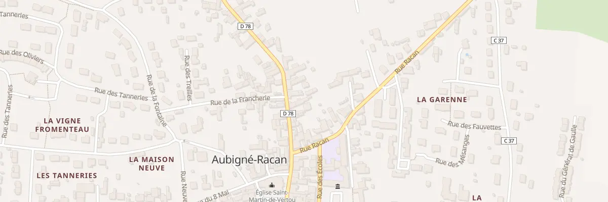 Plan du 15 Rue du Docteur Renaud à Aubigné-Racan