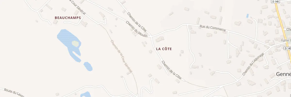 Plan du 265 Chem de la Côte à Genneville