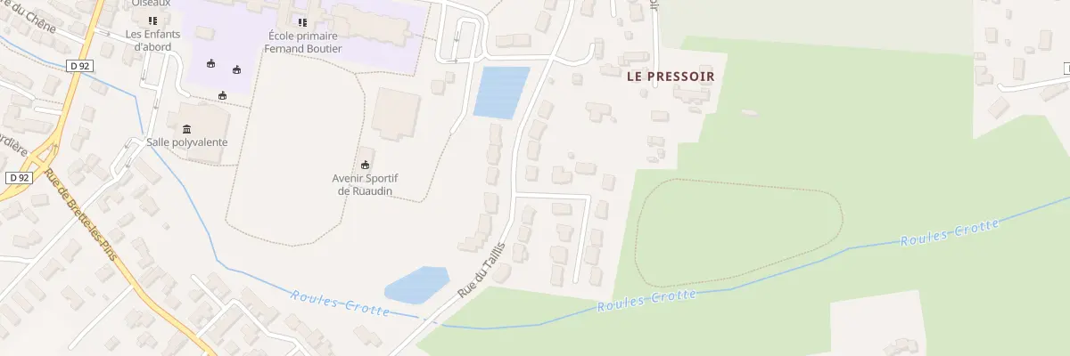 Plan de la Rue du Taillis à Ruaudin
