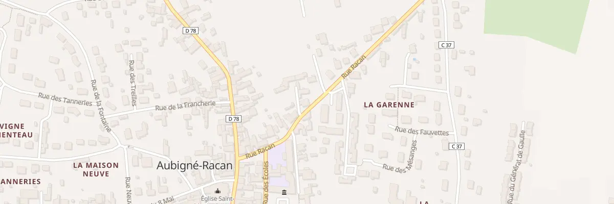 Plan du 15 Rue Racan à Aubigné-Racan