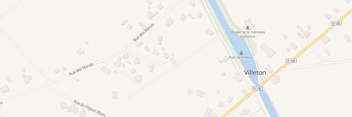 Plan du 9998 Au Pont Canal à Villeton