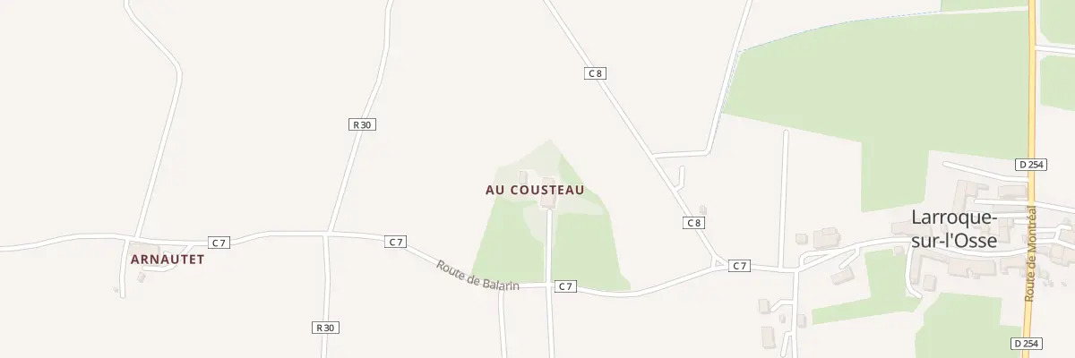 Plan du 5046 Au Cousteau à Larroque-sur-l’Osse