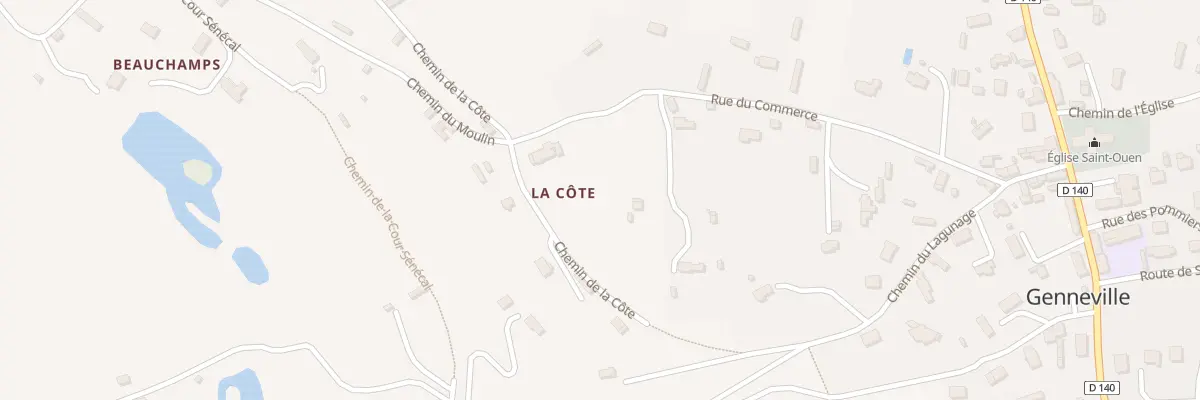 Plan du 258 Che de la Côte à Genneville