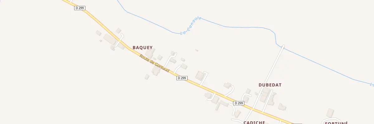 Plan de Baquey à Gontaud-de-Nogaret