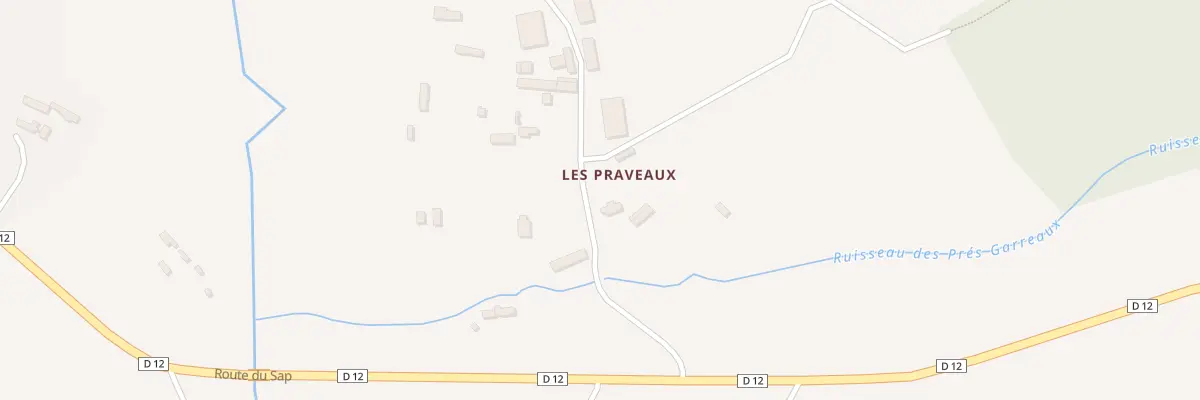 Plan du 83 Les Praveaux à Ticheville