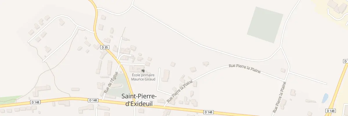 Plan du 1 Le Bourg à Saint-Pierre-d’Exideuil