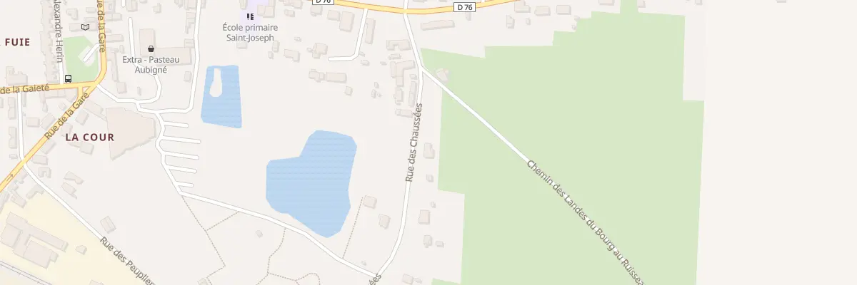 Plan du 1 Rue des Chaussées à Aubigné-Racan