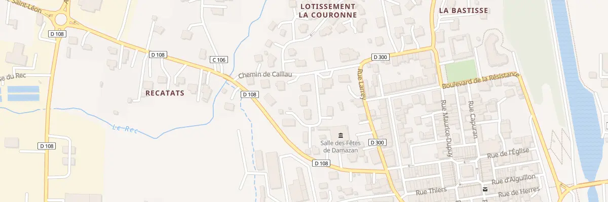 Plan du 2 Imp de la Couronne à Damazan