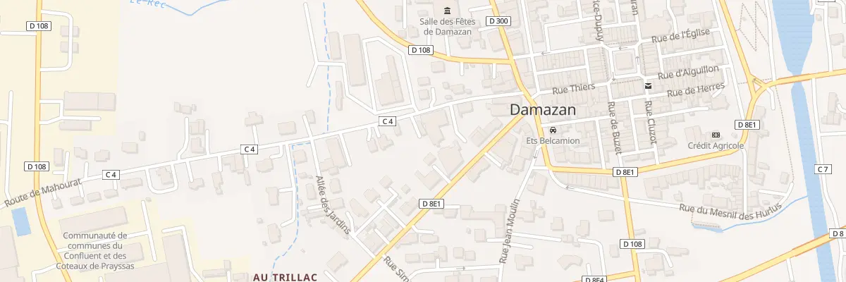 Plan du 5250 Rte de Mahourat à Damazan