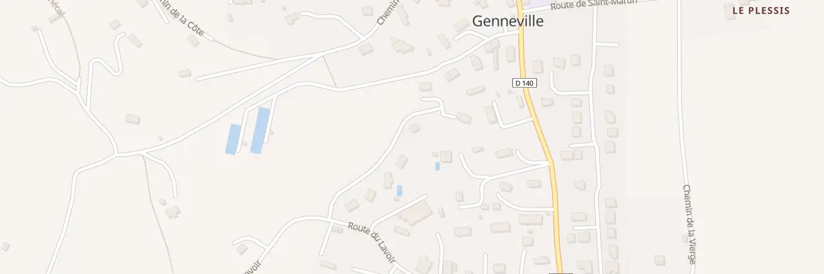 Plan du 140 Rte du Lavoir à Genneville