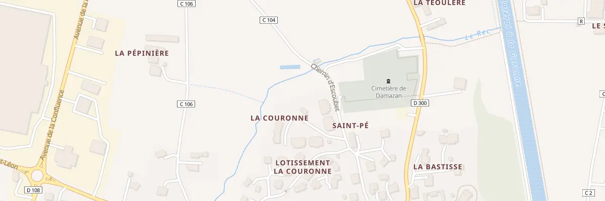 Plan du 5001F La Couronne à Damazan