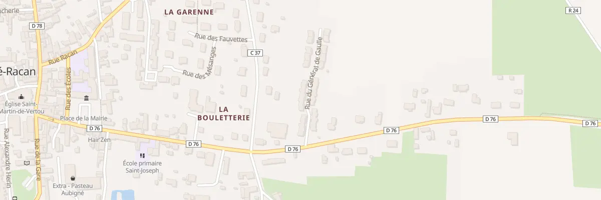 Plan du 13 Rue Charles de Gaulle à Aubigné-Racan