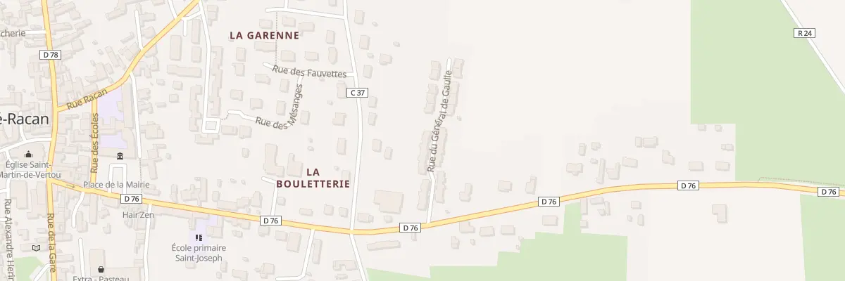 Plan du 17 Rue Charles de Gaulle à Aubigné-Racan