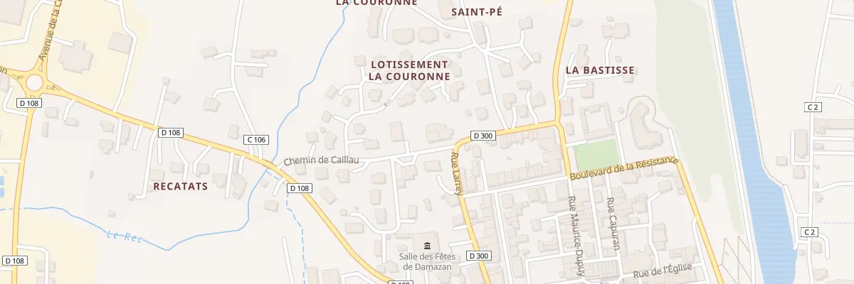 Plan du 4 Che de Caillau à Damazan