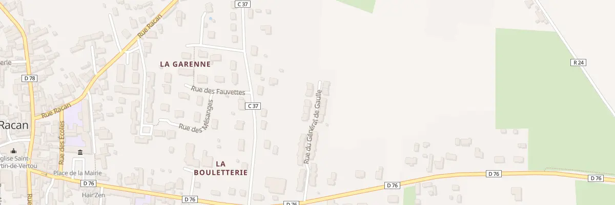 Plan du 25 Rue Charles de Gaulle à Aubigné-Racan