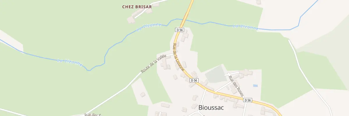 Plan du 25 Rue de la Lizonne à Bioussac