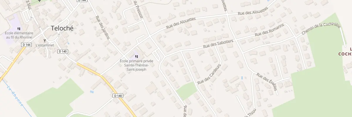 Plan du 1 Rue des Sabotiers à Teloché