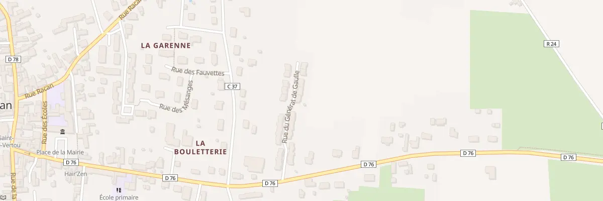 Plan du 20 Rue Charles de Gaulle à Aubigné-Racan