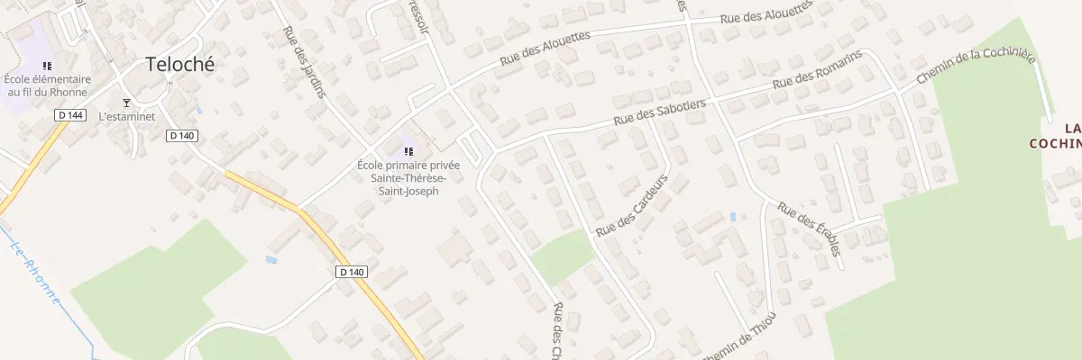 Plan du 16 Rue des Tisserands à Teloché
