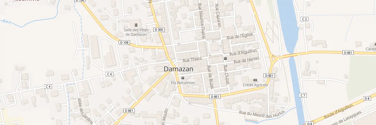 Plan du 19 Rue Thiers à Damazan