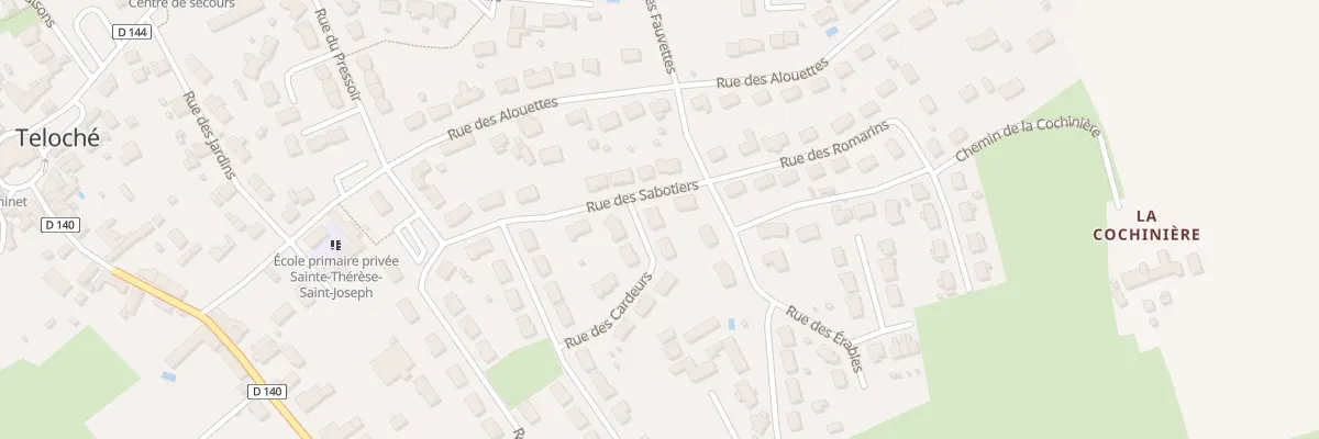 Plan du 2 Rue des Cardeurs à Teloché