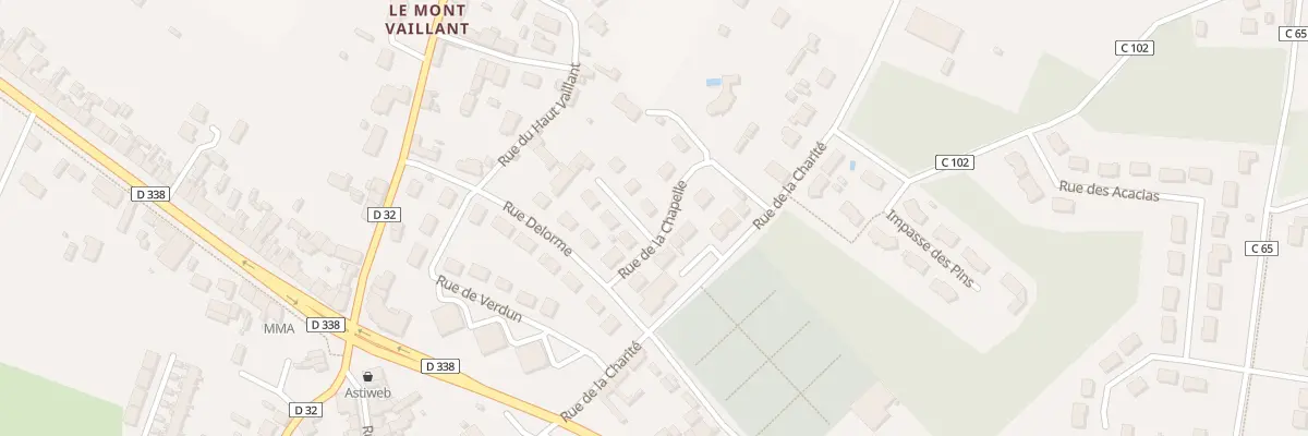 Plan du 2 Imp de la Chapelle à Écommoy