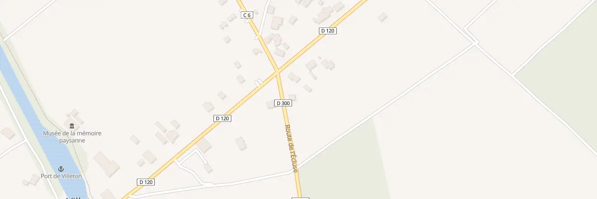 Plan du 33 Rte de l’Écluse à Villeton