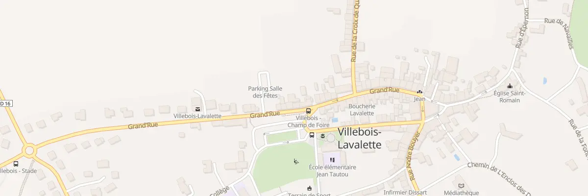 Plan du 54 Gr Grand Rue à Villebois-Lavalette
