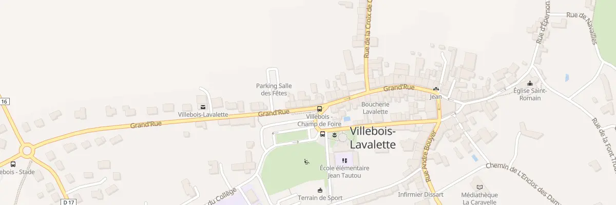 Plan du 52 Gr Grand Rue à Villebois-Lavalette