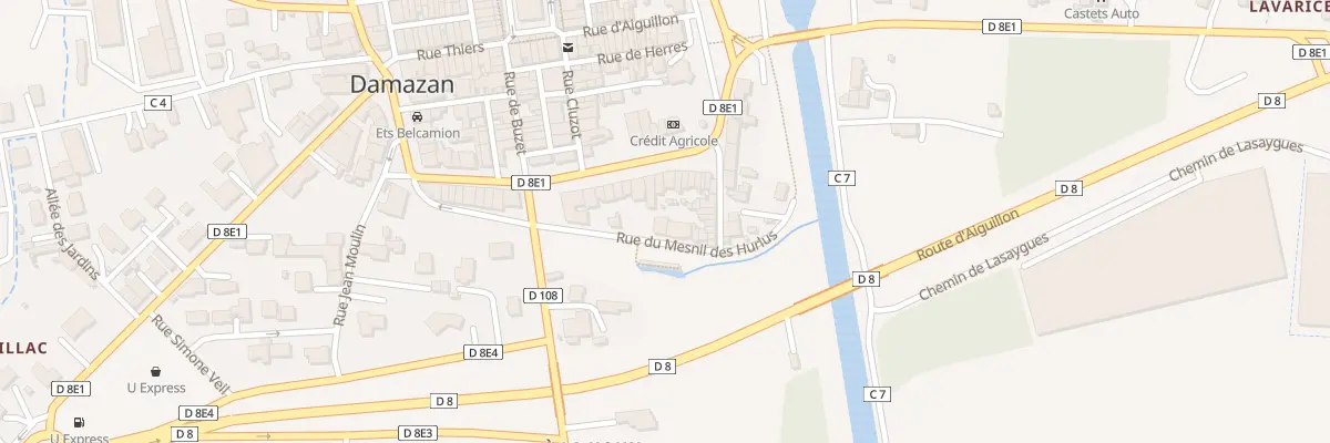 Plan du 5132 Rue du Mesnil Les Hurlus à Damazan